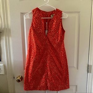 Orange Koch Shift Dress